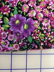 Vintage Purple floral Dressmaker Fabric 58″w x 108″ Drapes Synthetic Rich Garden
