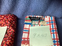 Lot of sewing fabric reds raggedy ann andy for quilting projects remnants
