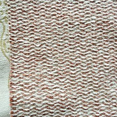 Bouclé Upholstery Fabric Remnant Cotton Blend Off White Earthy Pink 1yd # IRREG.