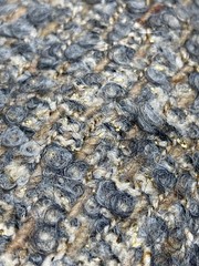 LUXE Smoke Gray Wool Bouclé with Metallic Gold Lurex — 61″ Wide Midweight—ITALY