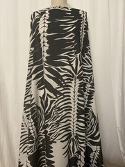 100% Cotton Batiste Black White Palm Print Fabric By The Yard 58″ Wide