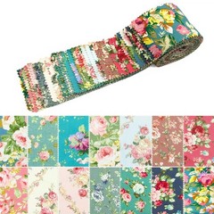 42 PCS Jelly Roll Fabric Strip #123 Floral Precut Bundle 2.56×20 Inch Quilting