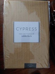 Cypress Easy Care Textured Tablecloth 52″ X 70″ Yolk Oblong