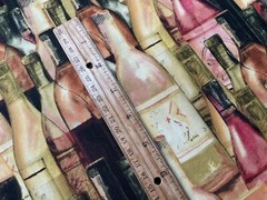 cotton fabric Valley Wine Bottles By Susan Winget 43”x 36” 595