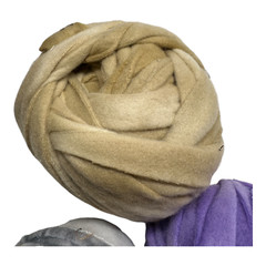 5 Fleece Fabric Rag Balls 13 oz Ready For Rugs Or Crafts Tan Purple Burgundy