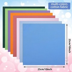 40 Piece Solid Color Fabric Bundles 10 x 10 Inch Multi-Color Fabric Squares Q…