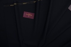 Ermenegildo Zegna cloth DEEP BLACK Trofeo suiting fabric , luxury suit fabric