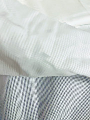 VTG Beautiful Feminine White on White CROSSBAR DIMITY Raised Tiny Check BTFQ