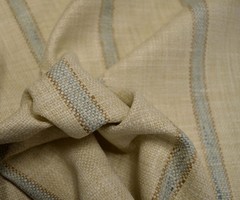 Run Around Lagoon Cream Light Blue Stripe Woven PKaufmann Fabric