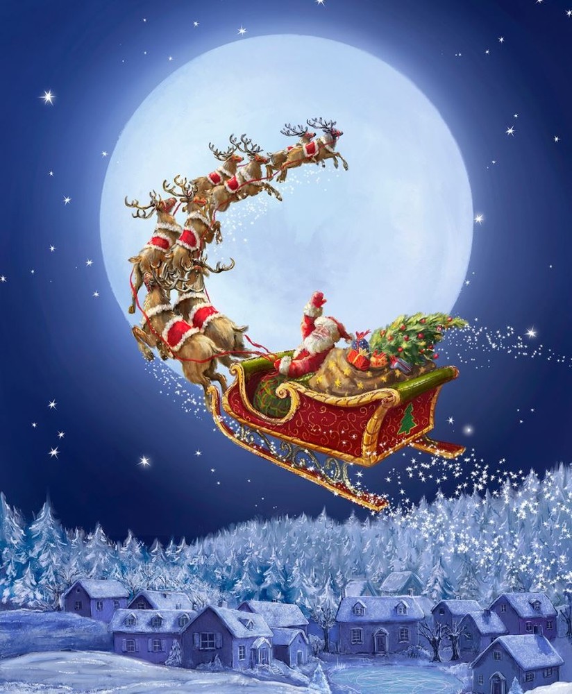 Christmas Digital 36in Panel To All A Goodnight 43/44in