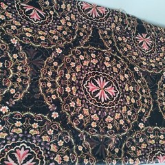 Star Fabrics Inc. Black Floral Sheer Polyester Chiffon Fabric 60×72″