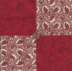 Leaves Dark Red Solid 100% Cotton Fabric Quilt Square Blocks kit EU