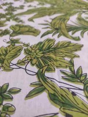 25 Yards Fabric Indian White Floral Hand Printed Cotton Fabric Sewing Fabrics
