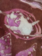 2.5 Yds Vintage Estate Batik Velvet Fabric 100 X 42 Magenta Blue Lavender Purple