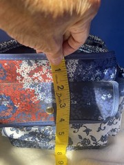 Jo-Ann Fabrics Large Tote Bag Navy Handles, Snap Pockets,microfiber,Crafts New