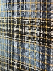 2.1 Yards Of Blue Plaid Cotton Fabric (205) Sold By The Yard