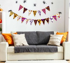 Halloween Cotton Fabric Decor Charm 40 Pcs Pack Lot 5″ SQUARES Quilting Pre-Cut