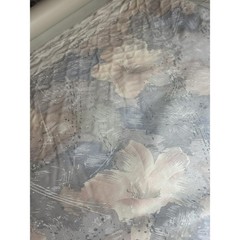25 Yards Vtg 90’s Stanley King Margin Designs Floral Screenprinted Cotton Fabric