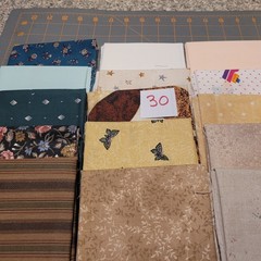 LOT OF 15 FAT QUARTERS COTTON FABRIC ASSTD COLORS & DESIGNS lot 30