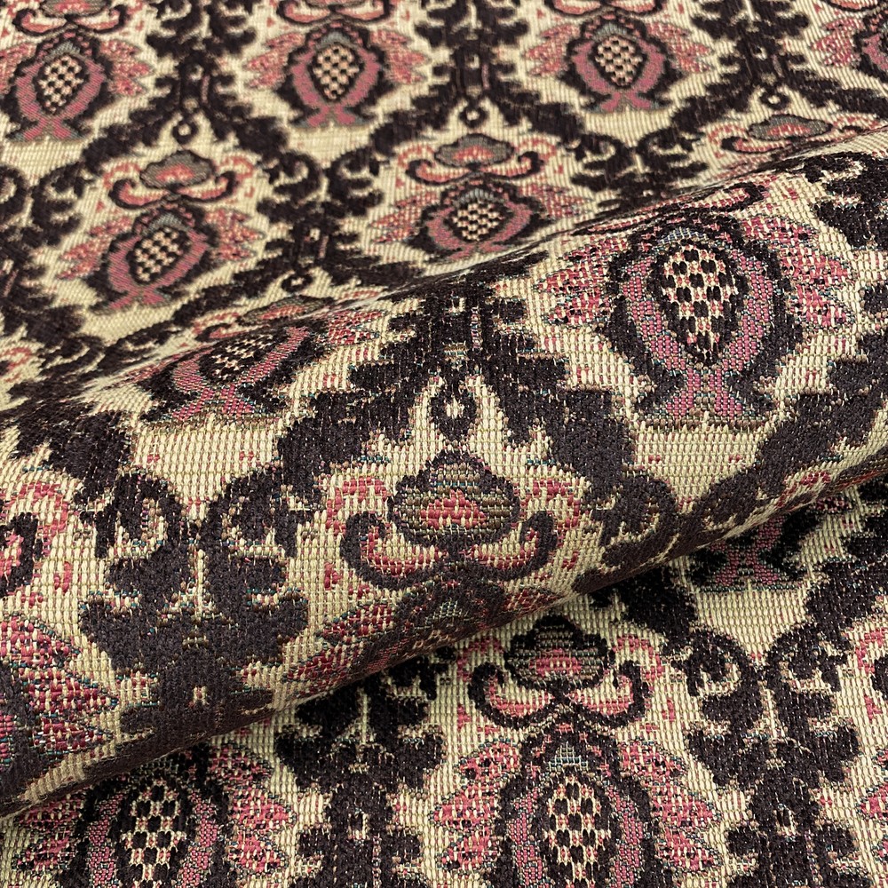 Burgundy French Royal Trellis Upholstery Fabric 54″