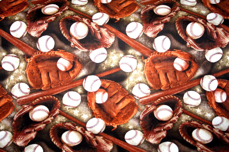 TIME FOR BASEBALL – 100% COTTON FABRIC