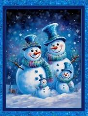 MDG – Christmas – Snow Family Quilting And Crafting Fabric Panel