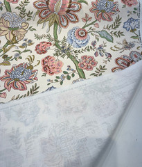 Charlotte Orchid Jacobean Floral Cotton Belle Maison Fabric By The Yard