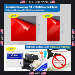 4-Pack Double-Sided Adhesive Pads for Dash Cam Mounts Heat-Resistant
