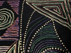 Retro 90’Geometric Abstract Artsy Polyester Slinky Stretchy Fabric 60”X57” Piece