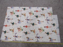 Retro Michael Miller PARTY GIRLS Large Pin Ups Off White Cotton Fabric 27″x44″