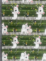Stof France Koalas Stretch Knit Fabric Remnant 34” x 38” Cotton Spandex