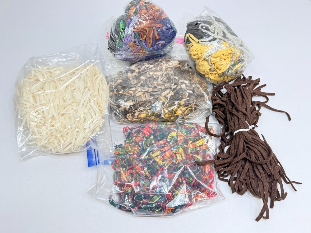 Huge Lot Bulk 100% Wool Fabric Strips Rug Hooking Rug Making Assorted Colors