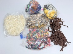 Huge Lot Bulk 100% Wool Fabric Strips Rug Hooking Rug Making Assorted Colors