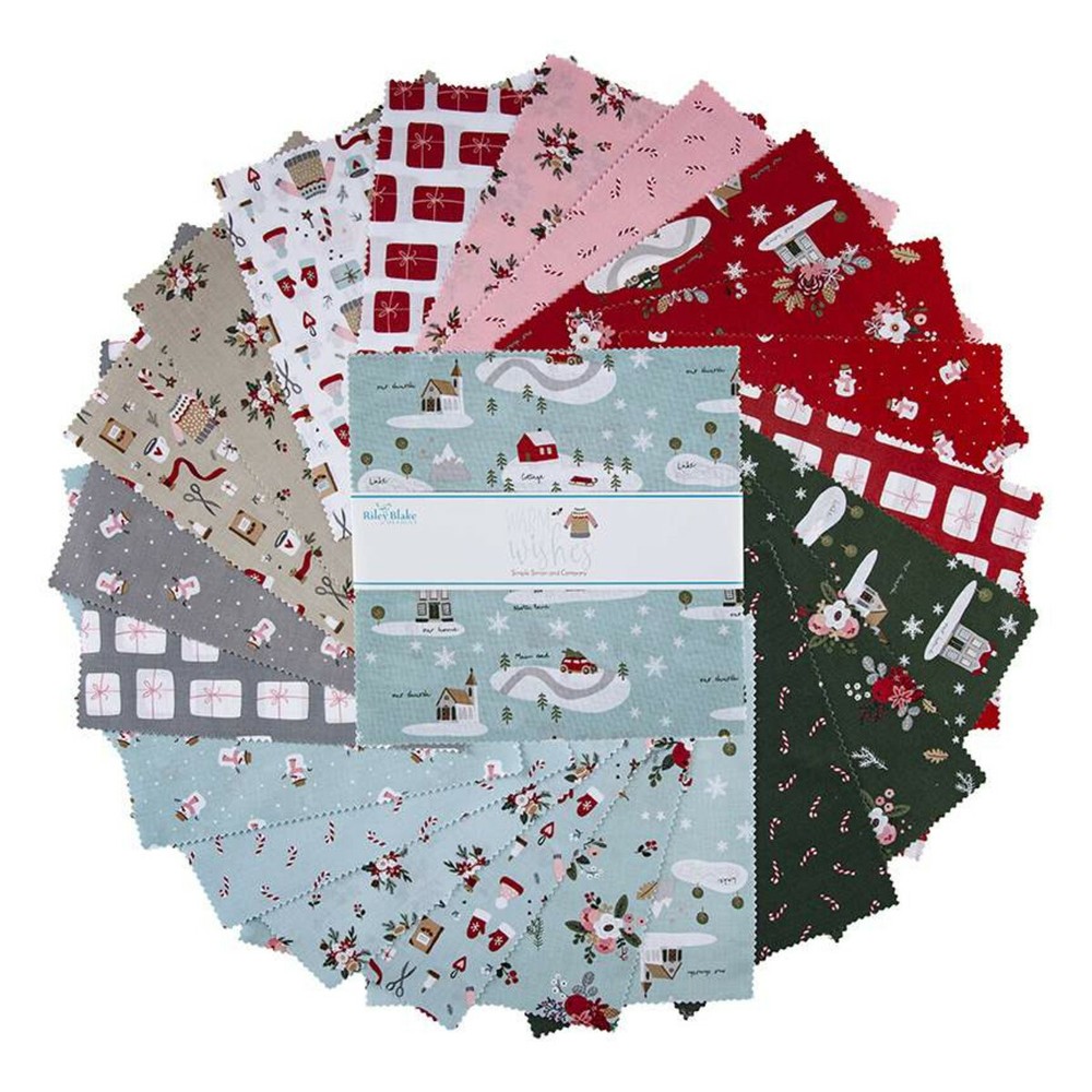Layer Cake 10″ Stacker 42pc Riley Blake “Warm Wishes” by Simple Simon Christmas