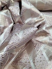 PINK ROSE GOLD Triangle Brocade Fabric Sold By The Yard Textured Metallic Fabric