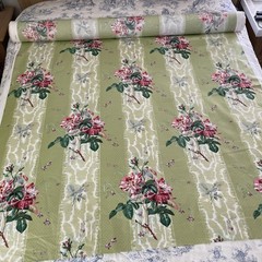 COLEFAX & FOWLER 30 Yds “ Gallica” Green Floral Chintz Rare Stunning