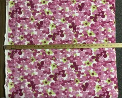FLOWERS FLOWER POWER PINKS FLEECE FABRIC BTY
