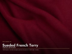 Sueded French Terry Fabric – Soft Stretch Terry-Back Knit for Dresses & Jackets
