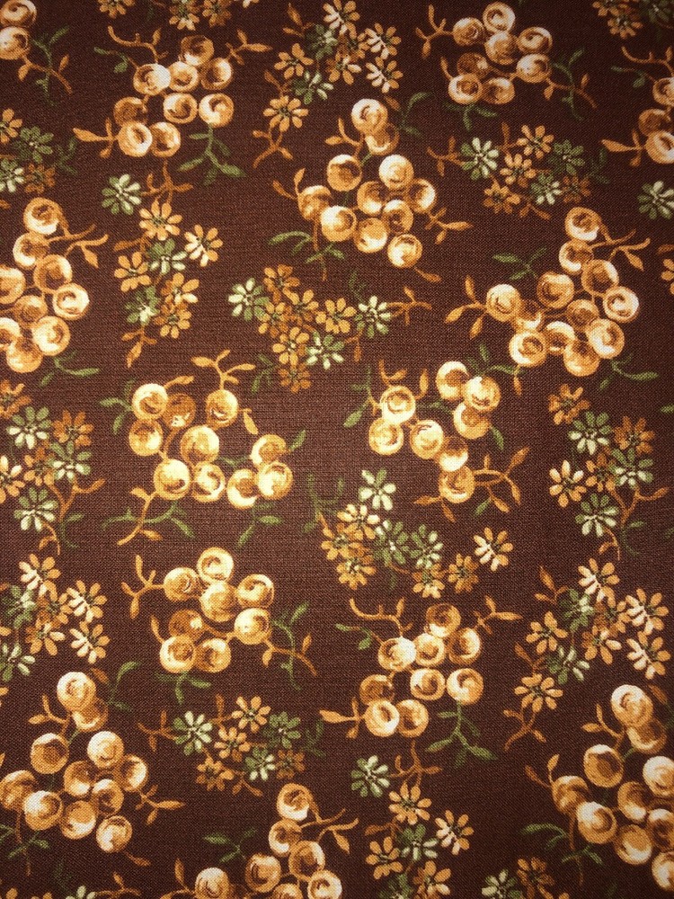 1+ Yards 50” Classic Cottons 2003 Brown Fabric F5