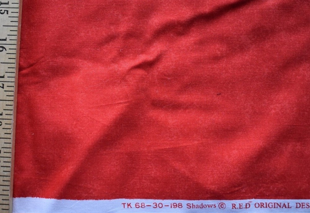 RED SHADOWS 100% COTTON FABRIC 39X43 INCHES