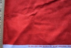 RED SHADOWS 100% COTTON FABRIC 39X43 INCHES