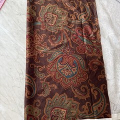 Ralph Lauren Home Dark Paisley Cotton Fabric Continuous 54.5” Wide New
