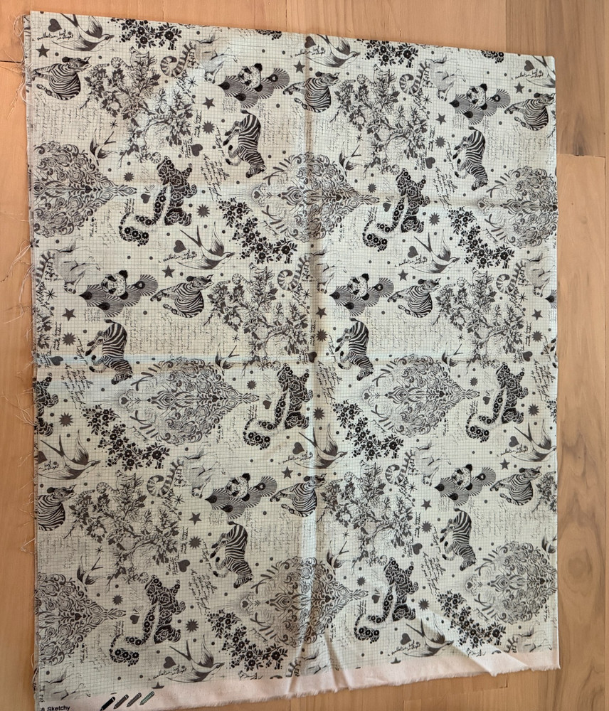 Tula Pink Linework Sketchy Paper – 1 Yard, 36×43 Quilting Cotton