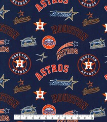 HOUSTON ASTROS COTTON FABRIC HALF YARD 18″x43″