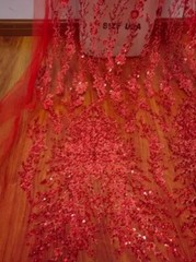 10 Colors 3D Beaded Lace Fabric Shiny Sequin Dress Dress DIY Decor Fabric Lace