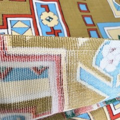 5 yds. X 42” Vintage Geometric Home Decor Fabric Vintage