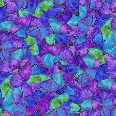 Evening Glow ~ 13 Fat Quarters ~ Black, Purple, Blue Butterfly Fabric