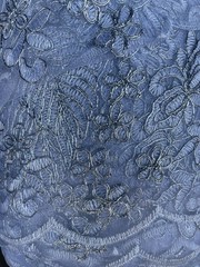 White Lace Fabric Floral Pattern Embroidery Scalloped DIY Wedding Party Decor