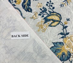 BALLARD DESIGNS WELLING BLUE JACOBEAN FLORAL DESIGNER FABRIC BY YARD 54″W