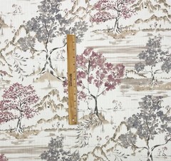 COVINGTON HIKARU DUSTY ROSE PINK ASIAN TREE TOILE MULTIUSE FABRIC BY YARD 54″W